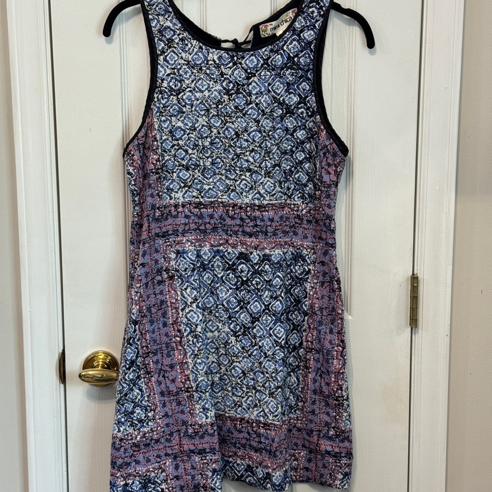 Mimi Chica Black and Blue Floral Dress